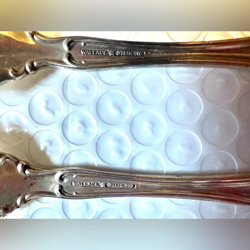 6 Wallace Sterling Silver Forks 7 1/8” Old Atlanta 268 Grams‎